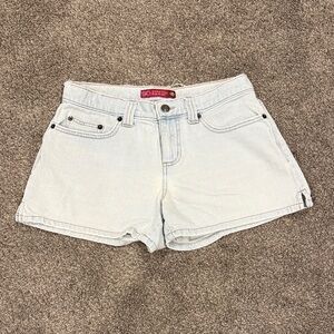 SO - Juniors Y2K Light Blue Jean Shorts, soft, sz 5